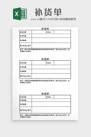 补货怎么写