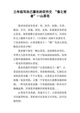 山茶花怎么写