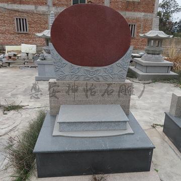 石雕墓碑雕刻花岗岩农村家用土葬墓碑陵园成品墓碑石欧式墓碑