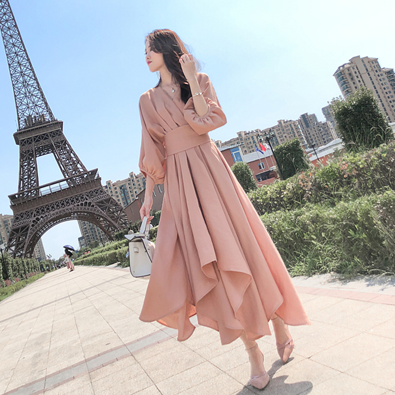 2019夏季新款很仙的法国小众连衣裙