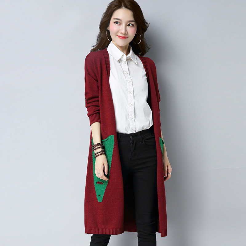 慵懒风毛衣女开衫长款新款百搭