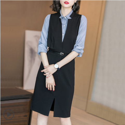 不骗你:矮个子真不适合过膝裙!瞧这衬衫裙,件