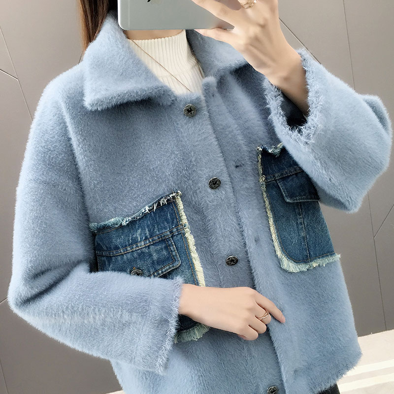 仿水貂绒毛衣女装